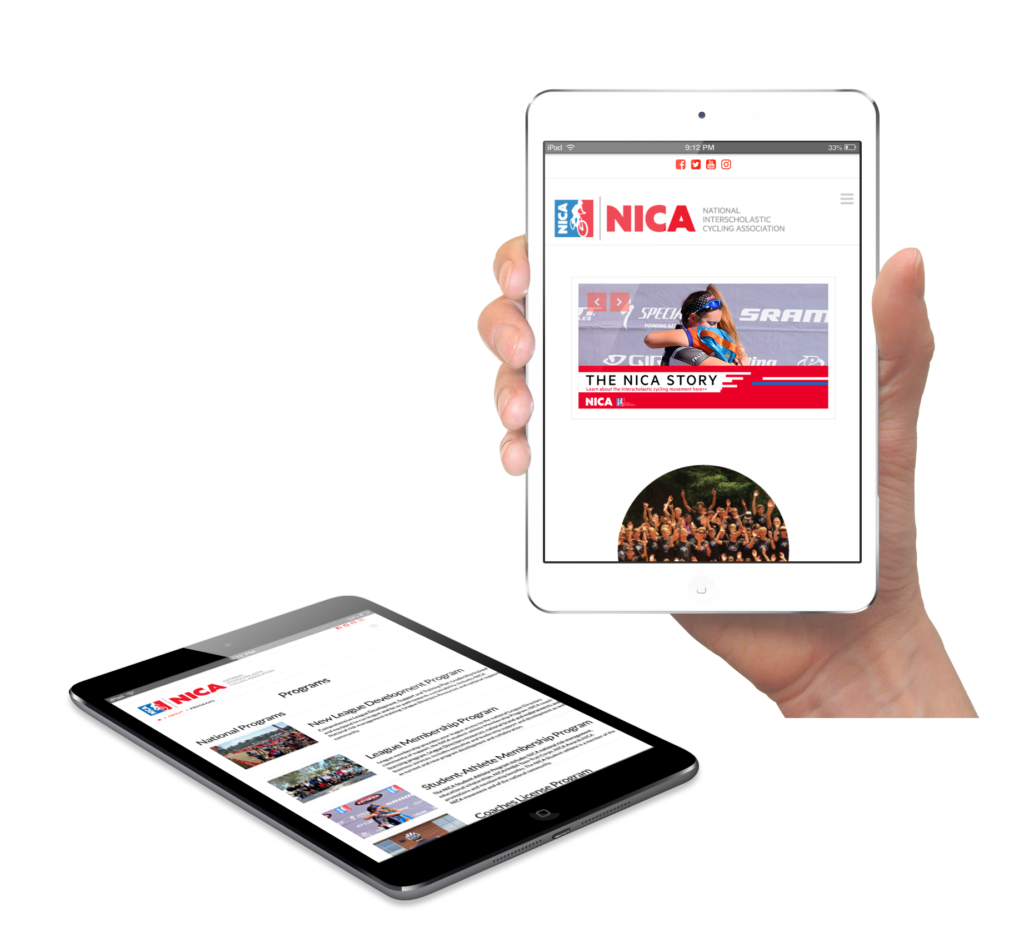 NICA Website Mobile View