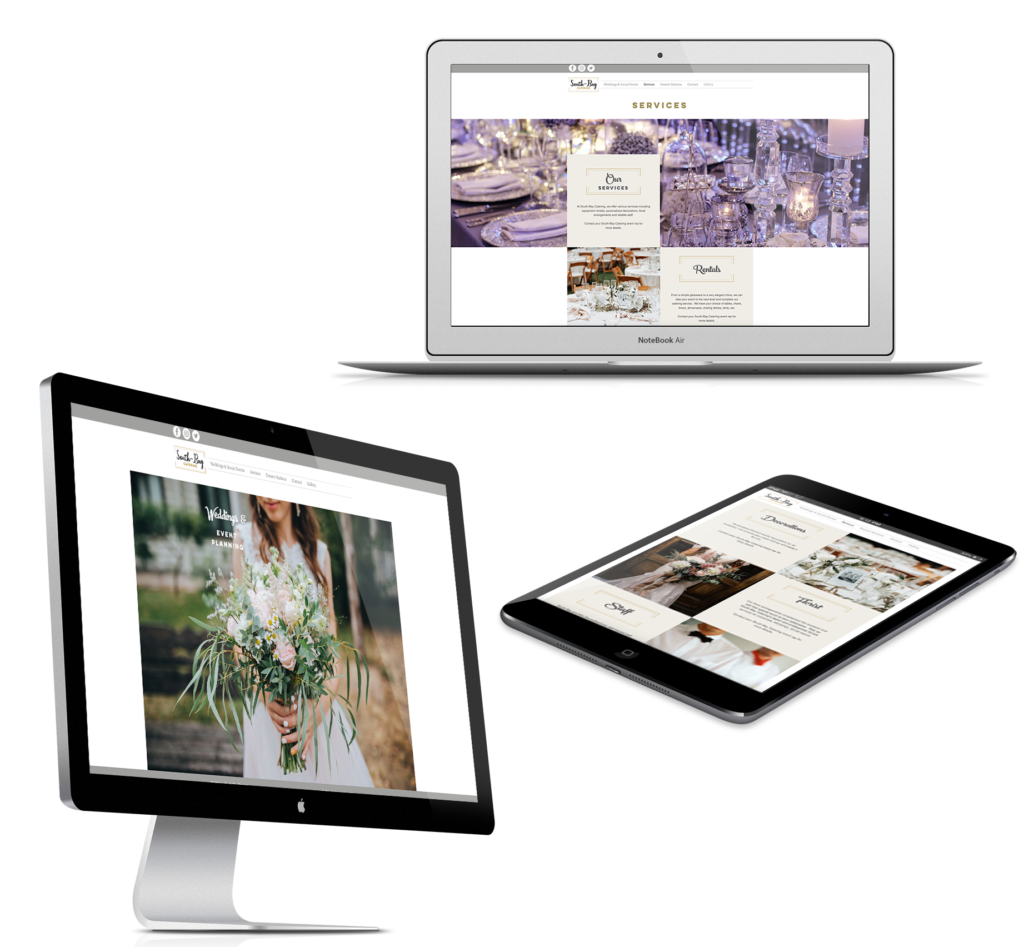 South Bay Catering Website Mockups