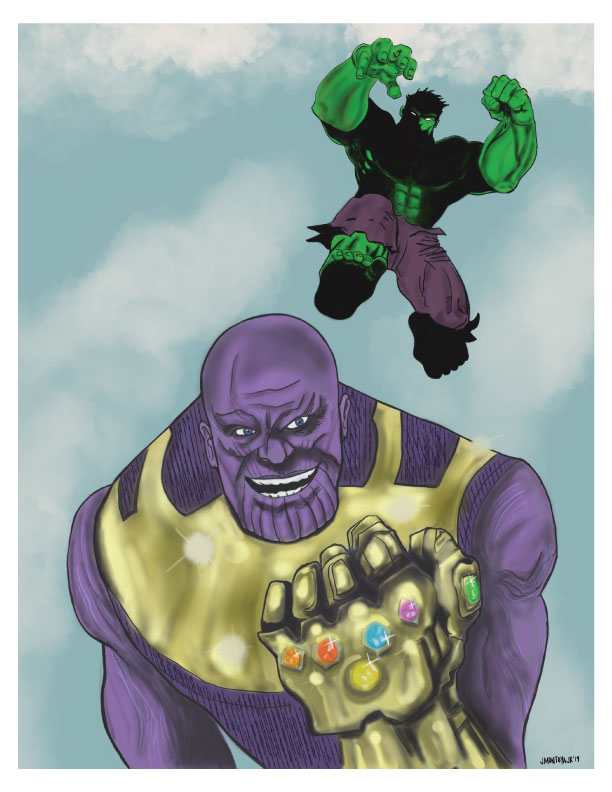 Thanos vs Hulk Commission